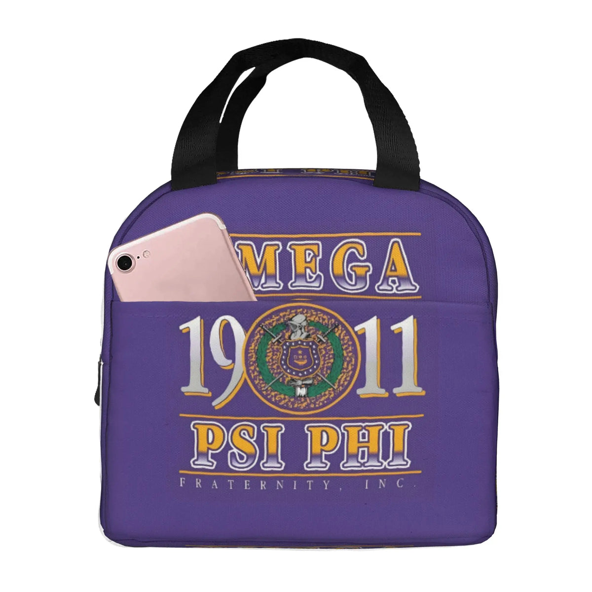 African American Omegas Psi Phi Fraternity Inc Portable Lunch Boxes Leakproof Thermal Cooler Food Insulated Lunch Bag Office by Passport Outfitters