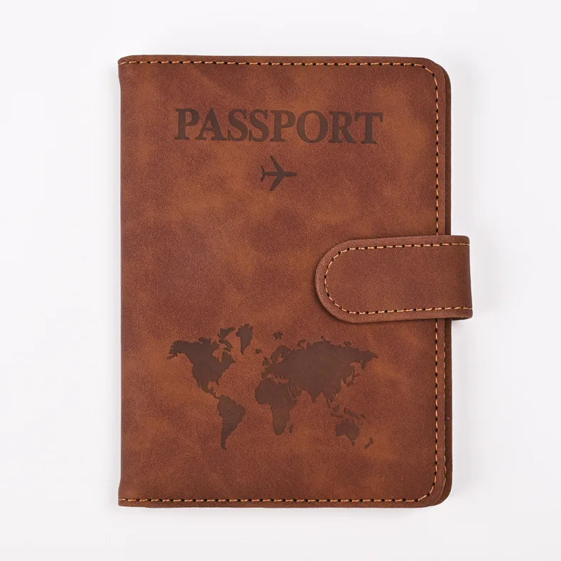 Leather Passport Holder Travel Wallet with ID Credit Card Slot PU Leather Passport Covers Case RFID Blocking Passport Protector by Passport Outfitters
