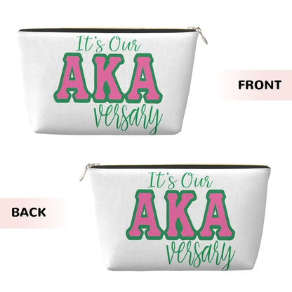 AKA Sorority 10 Women Cosmetic Bags Travel Makeup Organizer Pouch Toiletry Storage Dopp Kit Case by Passport Outfitters
