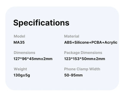 Ulanzi MA35 MagSafe Smartphone Camera Shutter Grip Bluetooth Selfie Handle As Camera Photo Stabilizer Vertical Horizontal Shoot