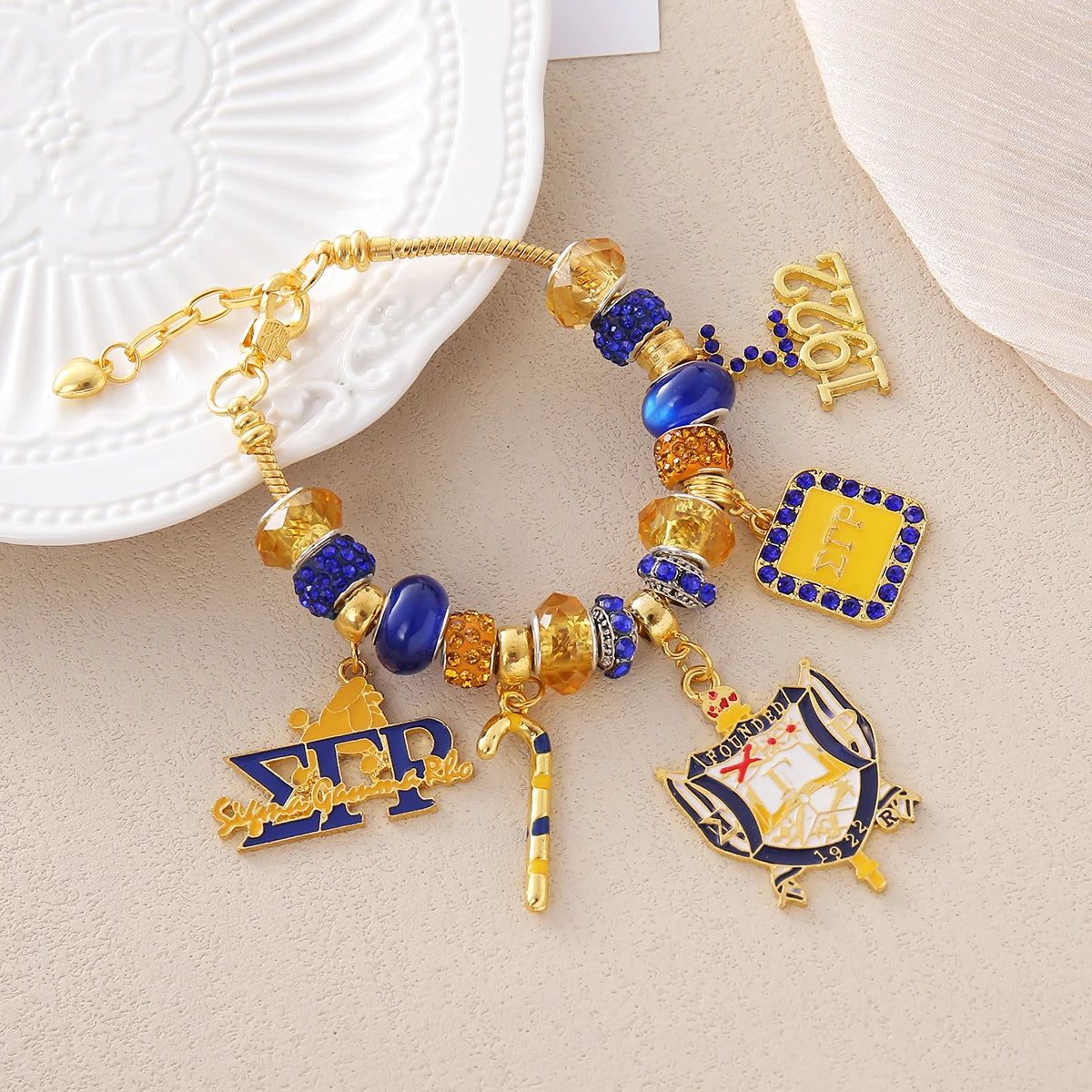1922 Women Sorority Service Sisterhood Greek Letters Sigma Gamma Rho Group Bracelets Fine Jewelry by Passport Outfitters