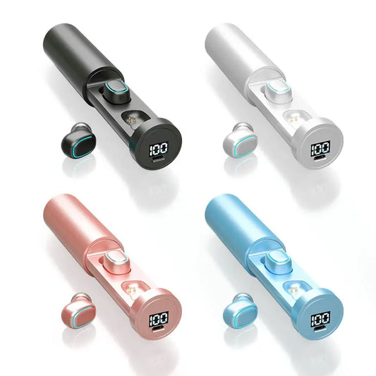 C1 Waterproof Bluetooth Earbuds  V5.1 With Charging Bin Display Touch Control
