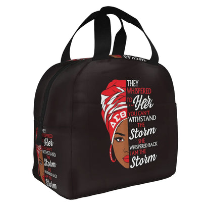 Deltas Sigmas Thetas 1913 DST Sorority Insulated Lunch Tote Bag for Women Portable Cooler Thermal Bento Box Work School Travel by Passport Outfitters