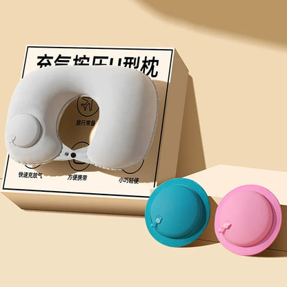 Travel Neck Inflatable U-shaped  Foldable Airplane Pillow - Passport Outfitters Apparel 