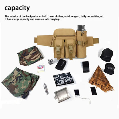 Multi-sport water bottle waist bag is detachable and suitable for outdoor sports such as mountaineering, camping, and hiking by Passport Outfitters