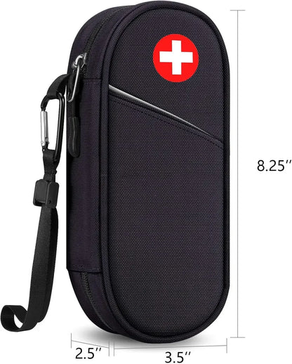Travel Medication Organizer Bag for Emergency Medical Supplies 2 EpiPens Insulated Pouch Survival Kit Camping Equipment by Passport Outfitters