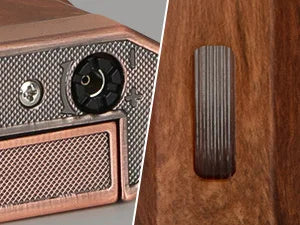 AWOTE Travel Cigar Humidor with Cigar Lighter, Cedar Wood, V Cut Cutter, Portable Cigar Humidor with Humidifier & Hygrometer by Passport Outfitters