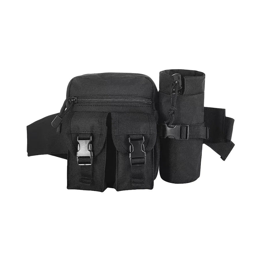 Multi-sport water bottle waist bag is detachable and suitable for outdoor sports such as mountaineering, camping, and hiking by Passport Outfitters