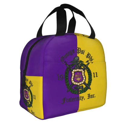 African American Omegas Psi Phi Fraternity Inc Portable Lunch Boxes Leakproof Thermal Cooler Food Insulated Lunch Bag Office by Passport Outfitters