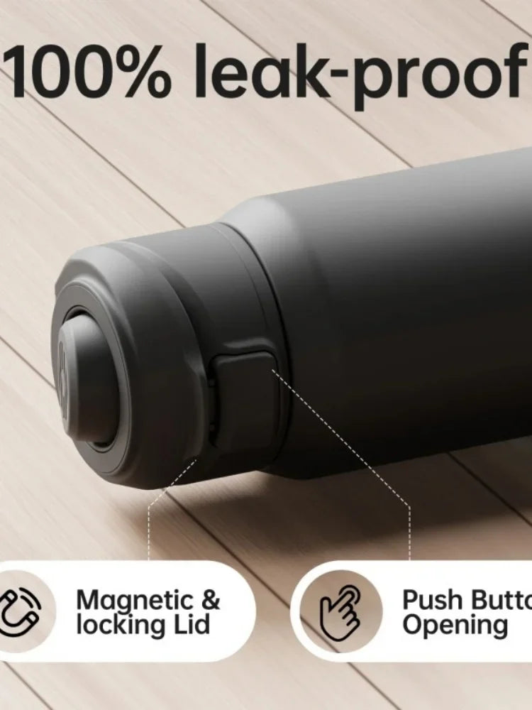 FEIJIAN 710/950ML Stainless Steel Sports Water Bottle with Magnetic Phone Holder Bouncing cover Insulation Cup Magnetic Thermos by Passport Outfitters