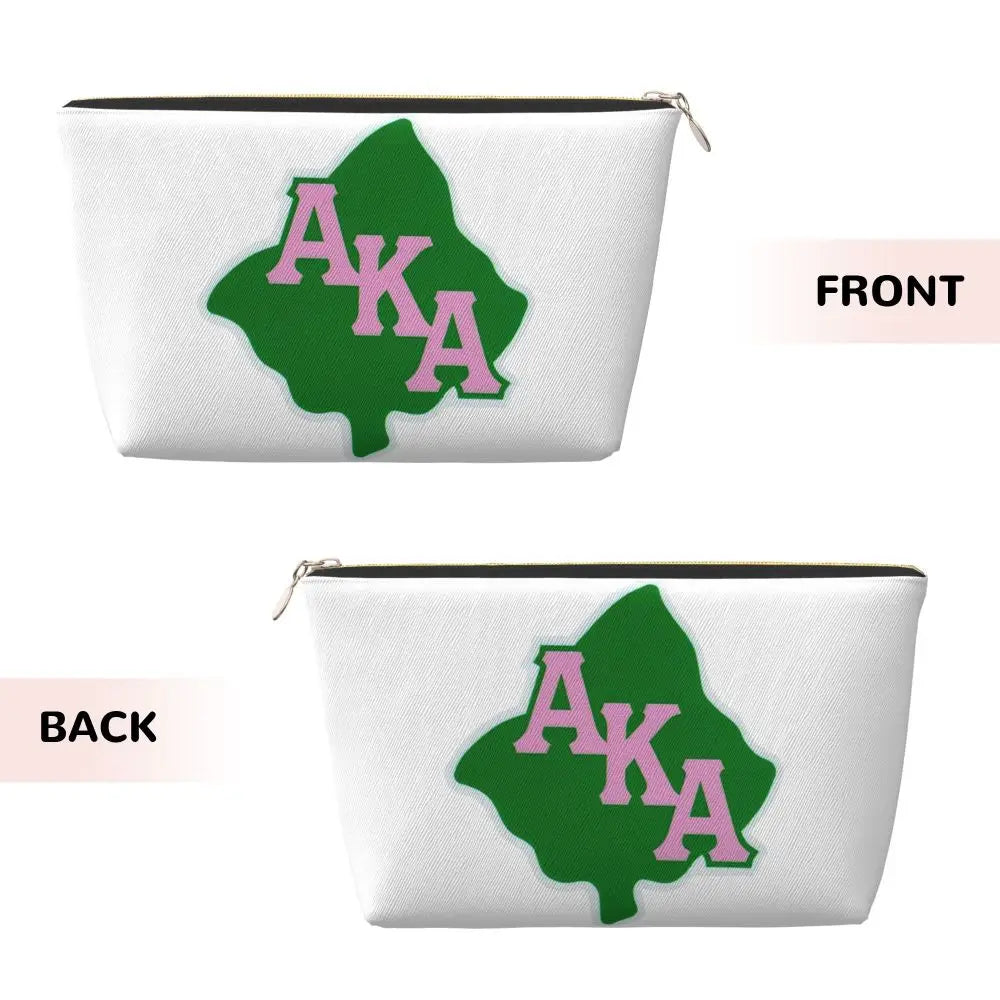 AKA Sorority 5 Women Cosmetic Bag Travel Makeup Organizer Pouch Toiletry Storage Dopp Kit Box by Passport Outfitters