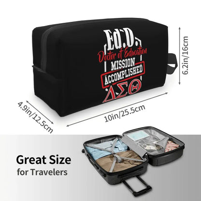 Delta Sigma Theta Sorority Gifts Makeup Bag Cosmetic Organizer Storage Dopp Kit Toiletry Cosmetic Bag for Women Beauty Travel by Passport Outfitters