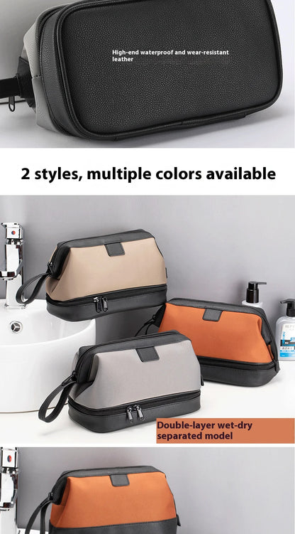 Large Capacity Women's Men Travel Toiletry Bag Makeup Cosmetics Storage Organizer Holer 2-layer Toiletry Washing Bag Waterproof by Passport Outfitters