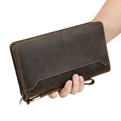 Family Genuine Leather Passport Wallet with AirTag Slot for Travel - Passport Outfitters Apparel 