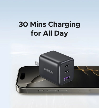 UGREEN 3-Port 30W USB-C Wall Charger - Passport Outfitters Apparel 