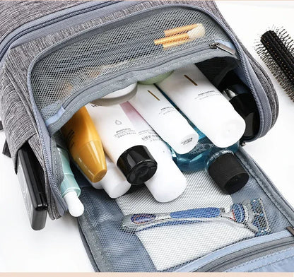 New Portable Toiletry Washbag with Hanging Hook Men Makeup Bag Wash Toiletry Travel Organizer Women Cosmetic Storage Bag by Passport Outfitters