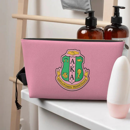 AKA Sorority 10 Women Cosmetic Bags Travel Makeup Organizer Pouch Toiletry Storage Dopp Kit Case by Passport Outfitters
