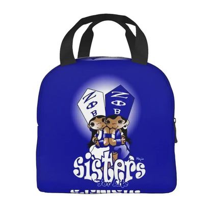 Custom Zeta Phi Beta Sorority Logo Lunch Bag Women Greek Letter 1920 Cooler Warm Insulated Lunch Box for Children School by Passport Outfitters
