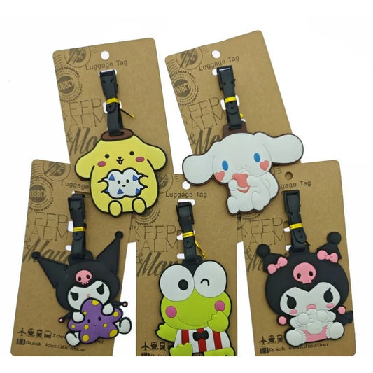 Sanrio Pochacco Keroppi  Kuromi Melody Luggage Tag Travel Accessories