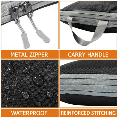 4pcs Large Capacity Travel Compression Packing Cubes Bag Portable Waterproof Suitcase Clothes Organizers For Travel Home Storage