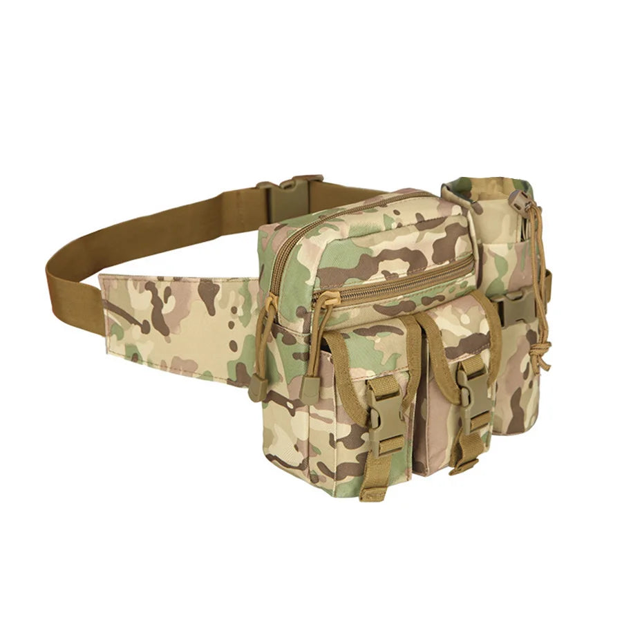 Multi-sport water bottle waist bag is detachable and suitable for outdoor sports such as mountaineering, camping, and hiking by Passport Outfitters