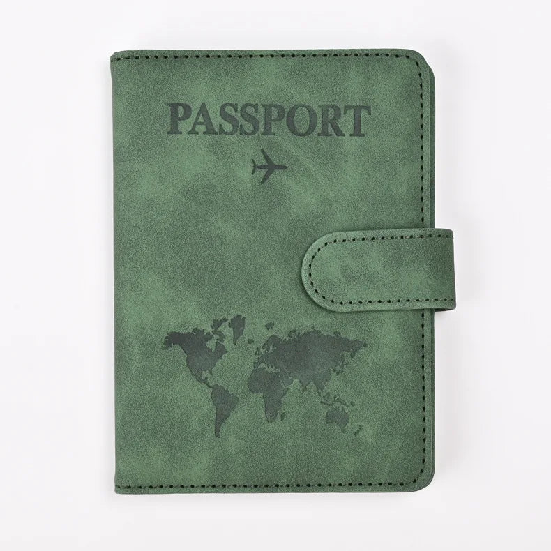 Leather Passport Holder Travel Wallet with ID Credit Card Slot PU Leather Passport Covers Case RFID Blocking Passport Protector by Passport Outfitters