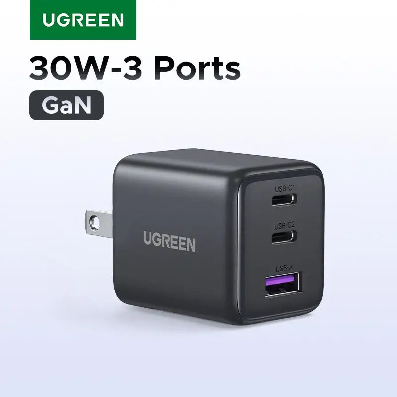 UGREEN 3-Port 30W USB-C Wall Charger - Passport Outfitters Apparel 