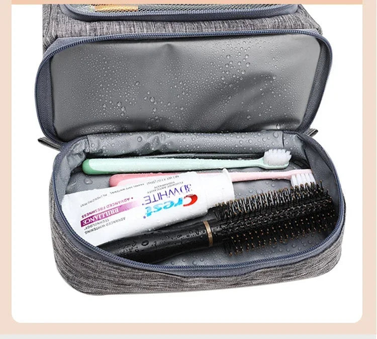 New Portable Toiletry Washbag with Hanging Hook Men Makeup Bag Wash Toiletry Travel Organizer Women Cosmetic Storage Bag by Passport Outfitters