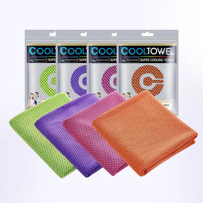 4pcs Cooling Towels (35.4 * 11.8 Inches), Soft Breathable Sports Towel For Outdoor, Gym, Yoga, Exercise, Camping, Fitness, Runni by Passport Outfitters