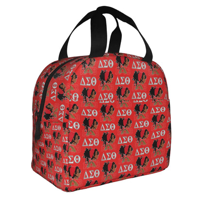 Deltas Sigmas Thetas 1913 DST Sorority Insulated Lunch Tote Bag for Women Portable Cooler Thermal Bento Box Work School Travel by Passport Outfitters