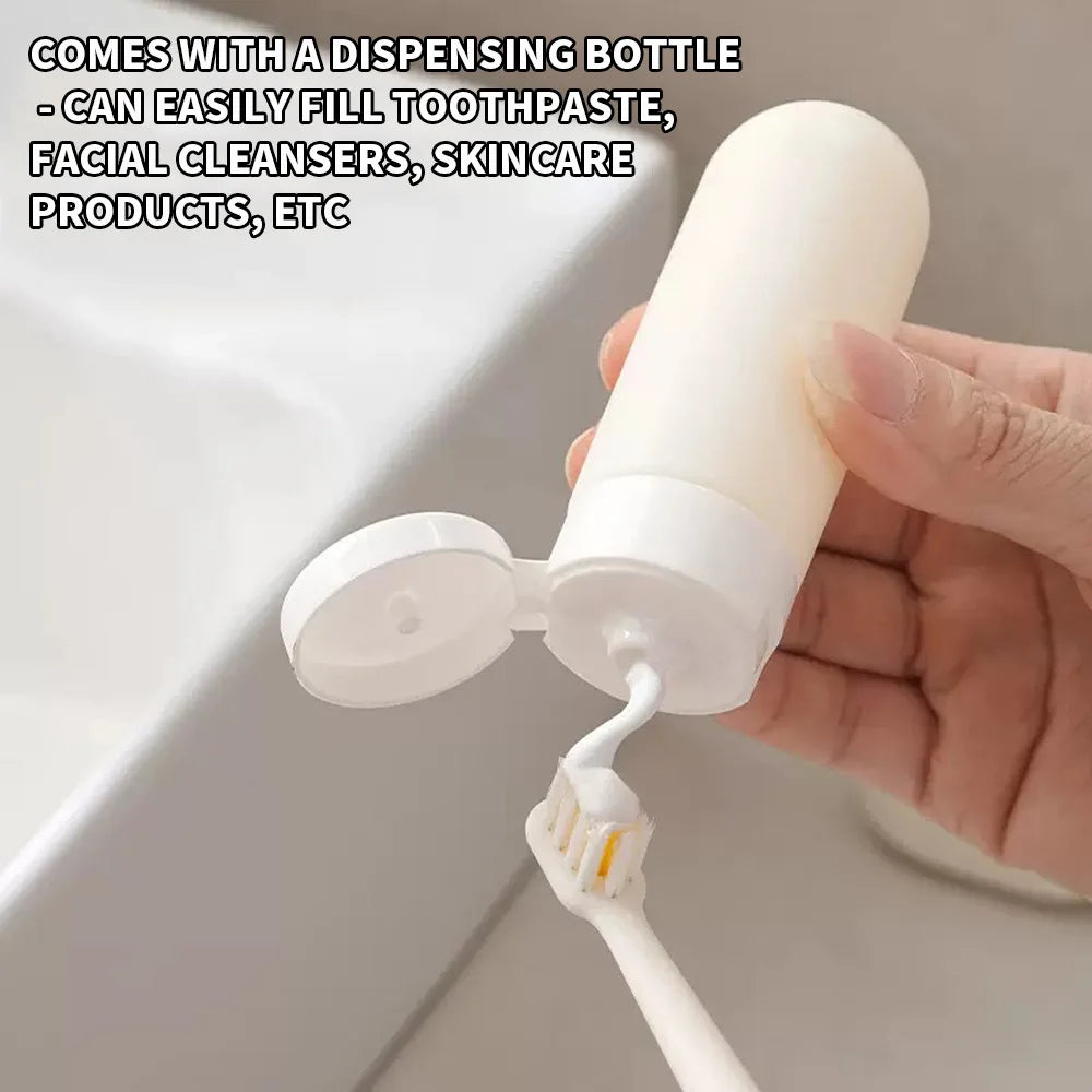 Travel toiletries set -3-in-1 convenient mouthwash cup, toothbrush, toothpaste storage box - essential for business trips by Passport Outfitters
