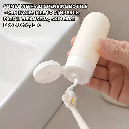 Travel toiletries set -3-in-1 convenient mouthwash cup, toothbrush, toothpaste storage box - essential for business trips by Passport Outfitters