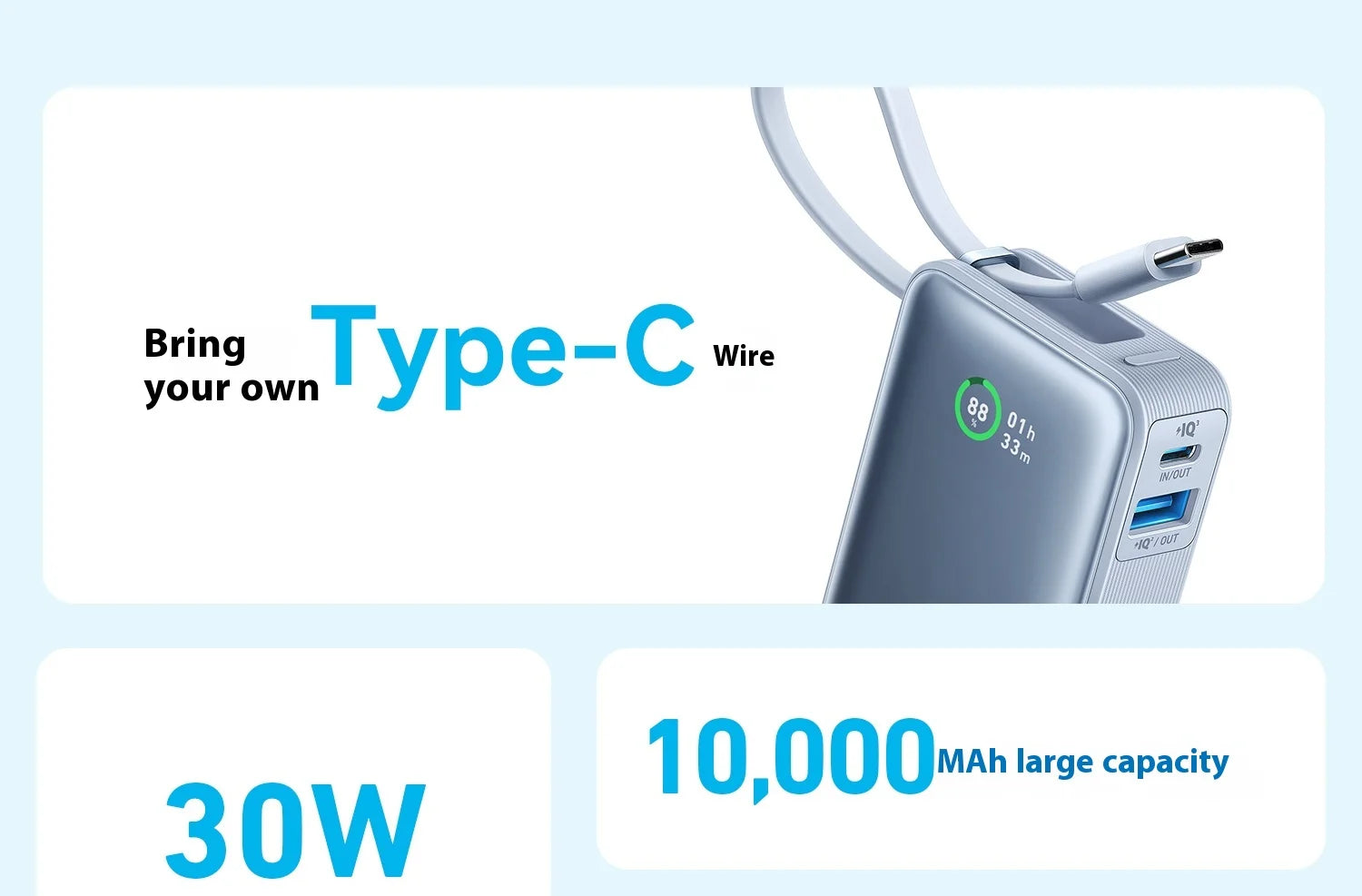 ANKER Nano 10000mAh Power Bank 30W - Passport Outfitters Apparel 