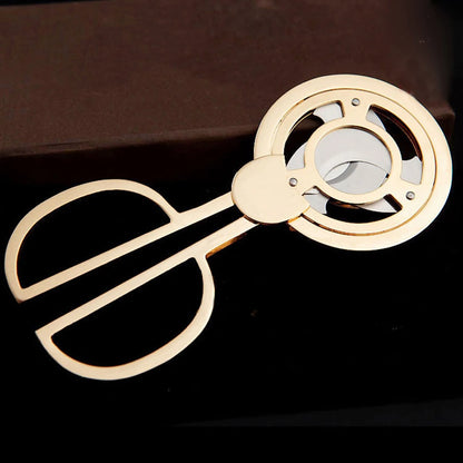 Flame Lover Cuba Cigar Cutter Guillotine Puncher Scissors Knife Stainless Steel 3 Sharp Blades Cutting Accessories Gold Plated by Passport Outfitters
