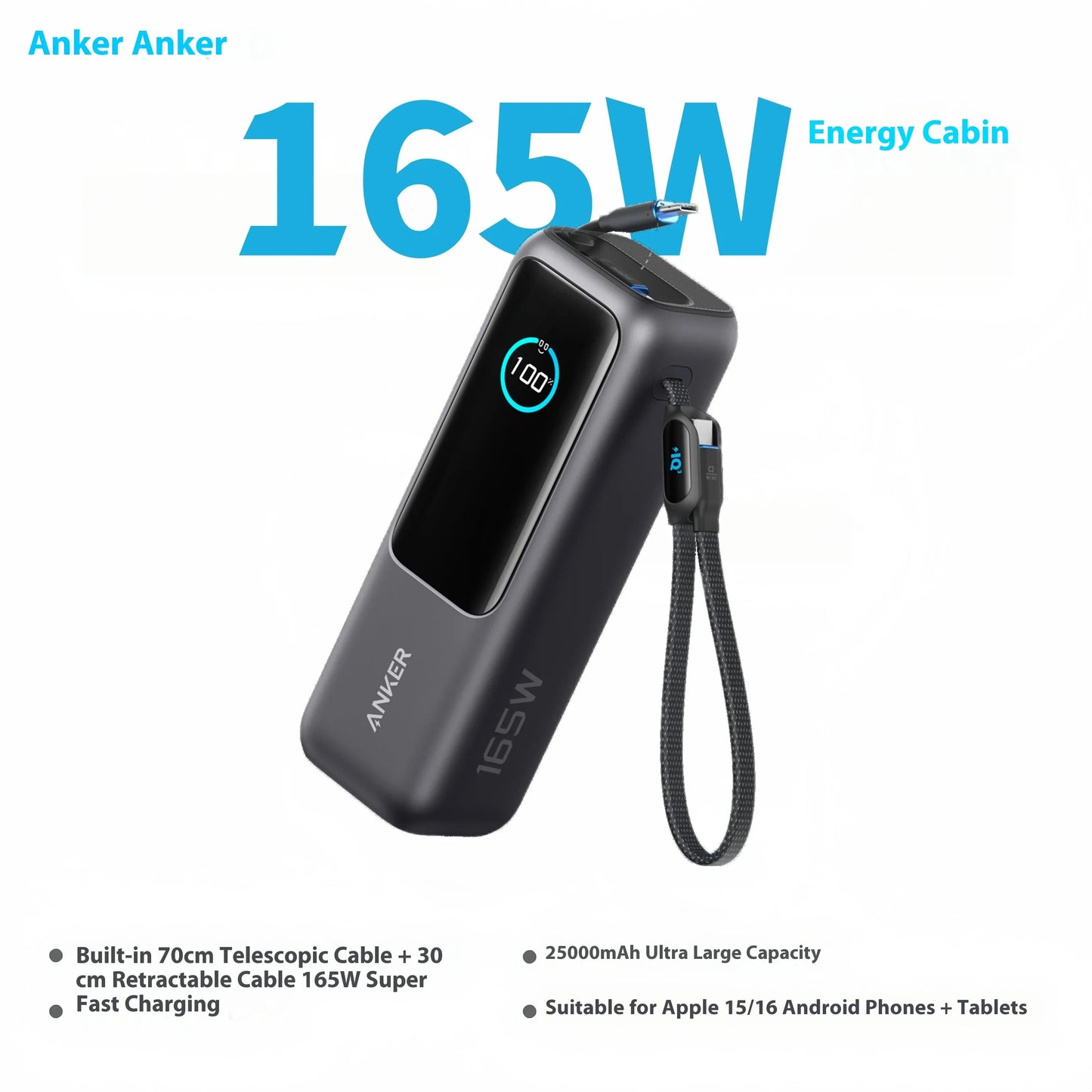 Anker Zolo Power Bank 25000mAh 165W - Passport Outfitters Apparel 