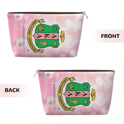 AKA Sorority 5 Women Cosmetic Bag Travel Makeup Organizer Pouch Toiletry Storage Dopp Kit Box by Passport Outfitters