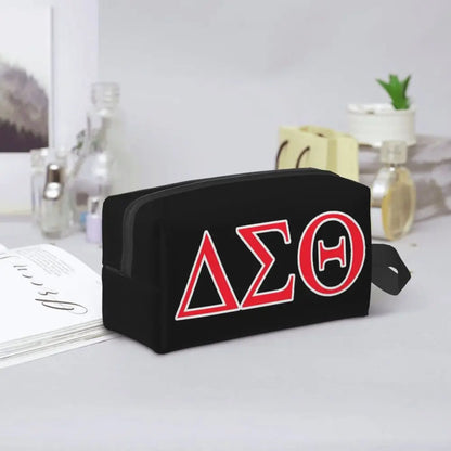 Delta Sigma Theta Sorority Gifts Makeup Bag Cosmetic Organizer Storage Dopp Kit Toiletry Cosmetic Bag for Women Beauty Travel by Passport Outfitters