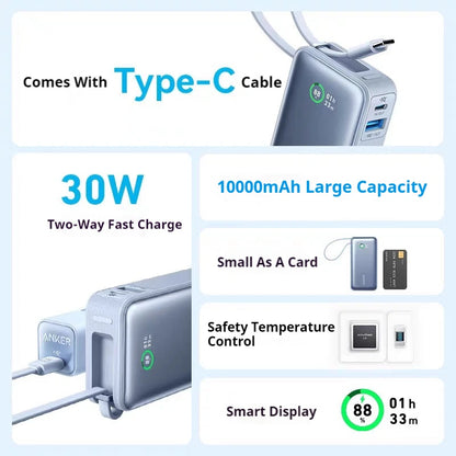 ANKER Nano 10000mAh Power Bank 30W - Passport Outfitters Apparel 