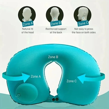 Travel Neck Inflatable U-shaped  Foldable Airplane Pillow - Passport Outfitters Apparel 