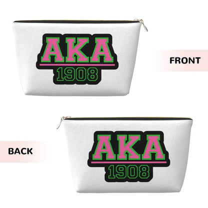 AKA Sorority 5 Women Cosmetic Bag Travel Makeup Organizer Pouch Toiletry Storage Dopp Kit Box by Passport Outfitters