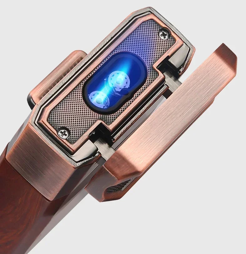 Metal High-end Cigar Lighter with Unique Wind Proof V-shaped Cutting Double Jet Flame Butane Gas Lighter Cigar Accessories by Passport Outfitters