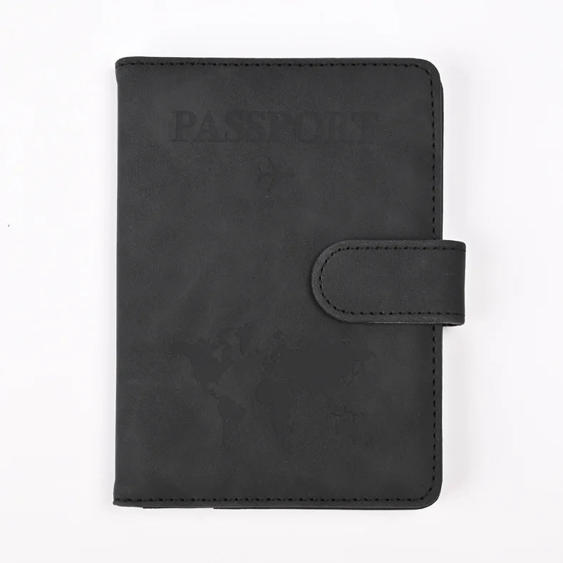 Leather Passport Holder Travel Wallet with ID Credit Card Slot PU Leather Passport Covers Case RFID Blocking Passport Protector by Passport Outfitters