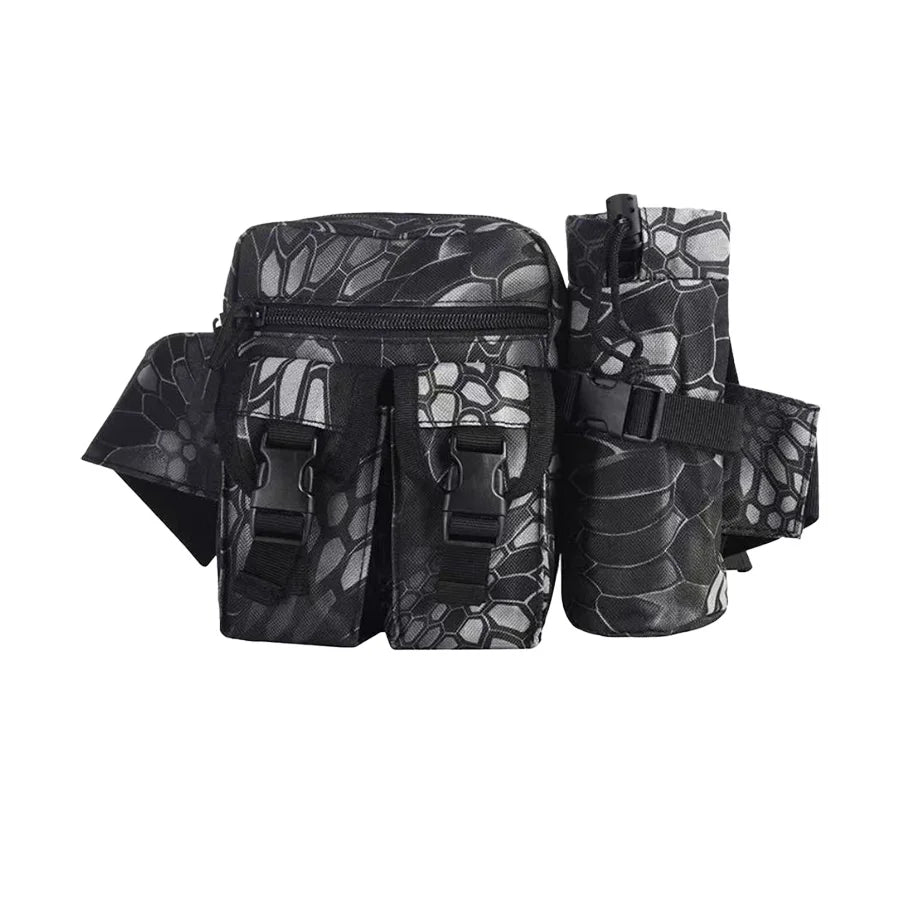 Multi-sport water bottle waist bag is detachable and suitable for outdoor sports such as mountaineering, camping, and hiking by Passport Outfitters