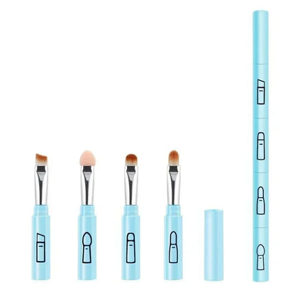 4 IN 1 Multifunctional Makeup Brushes Set Makeup Gadget Detachable Lip Eyeshadow Brush Sponge Eyeshadow Brush for Home Travel by Passport Outfitters