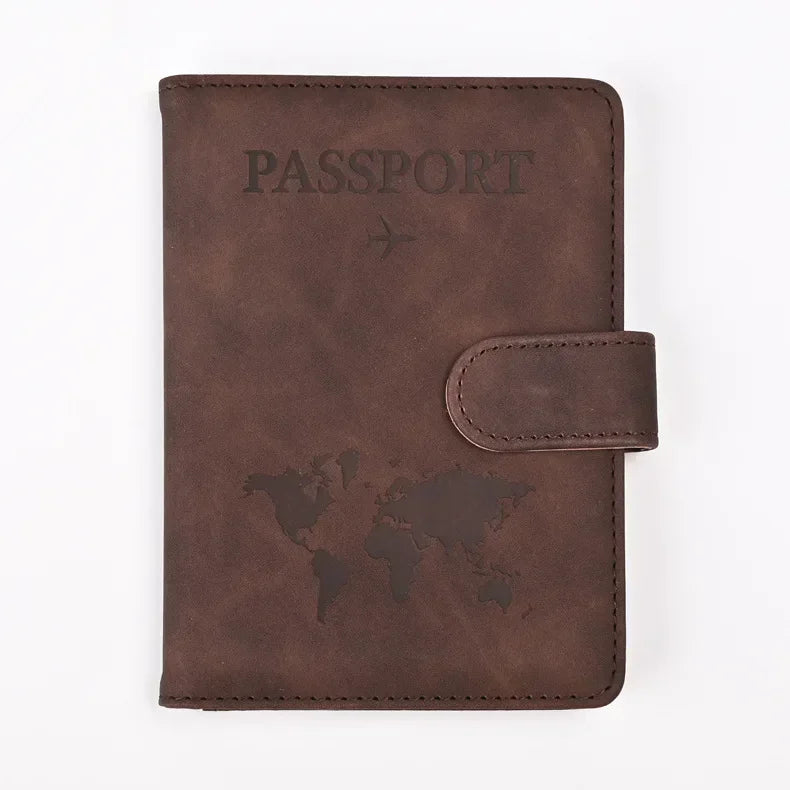 Leather Passport Holder Travel Wallet with ID Credit Card Slot PU Leather Passport Covers Case RFID Blocking Passport Protector by Passport Outfitters