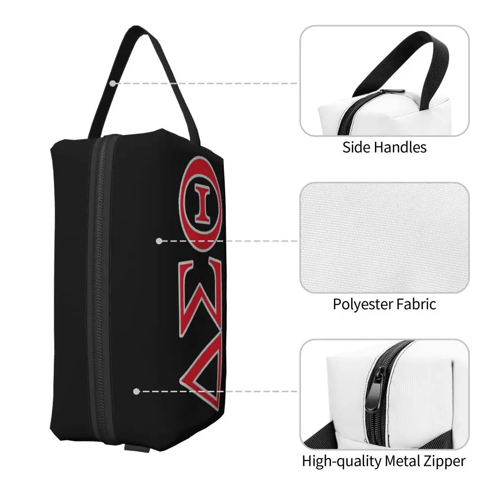 Delta Sigma Theta Sorority Gifts Makeup Bag Cosmetic Organizer Storage Dopp Kit Toiletry Cosmetic Bag for Women Beauty Travel by Passport Outfitters