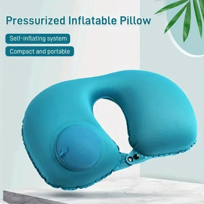 Travel Neck Inflatable U-shaped  Foldable Airplane Pillow - Passport Outfitters Apparel 
