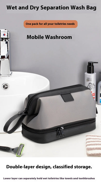 Large Capacity Women's Men Travel Toiletry Bag Makeup Cosmetics Storage Organizer Holer 2-layer Toiletry Washing Bag Waterproof by Passport Outfitters