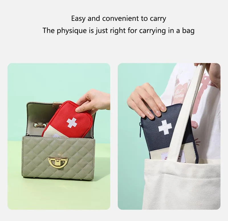 Travel Medicine Bag Pill Storage Pouch Outdoor Essentials Emergency Survival Bag Mini First-aid Kit Portable Home Storage Bag by Passport Outfitters
