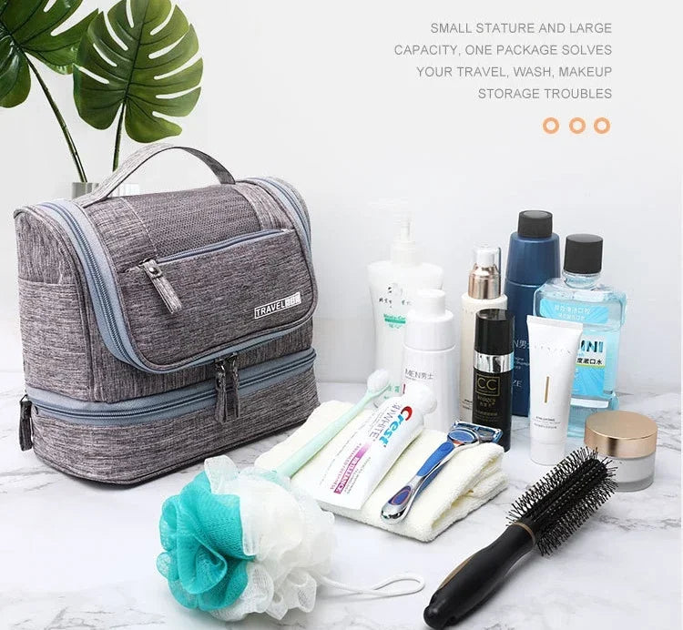 New Portable Toiletry Washbag with Hanging Hook Men Makeup Bag Wash Toiletry Travel Organizer Women Cosmetic Storage Bag by Passport Outfitters